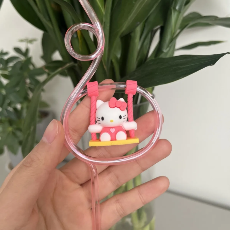 1742288602109 New cute Hello Kitty swing water cup with a cute Hello Kitty swing around the water cup at home