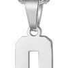 Black Stainless Steel Sports Number Necklace (00-99) for Men/Boy