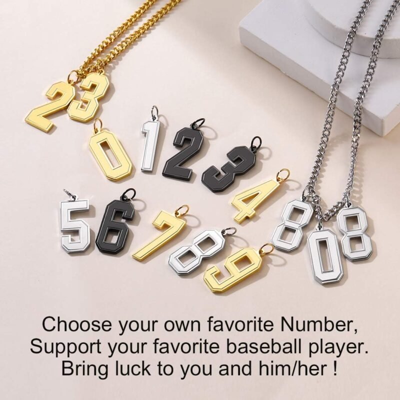 Custom Sport Jersey Number Necklace (All Genders)