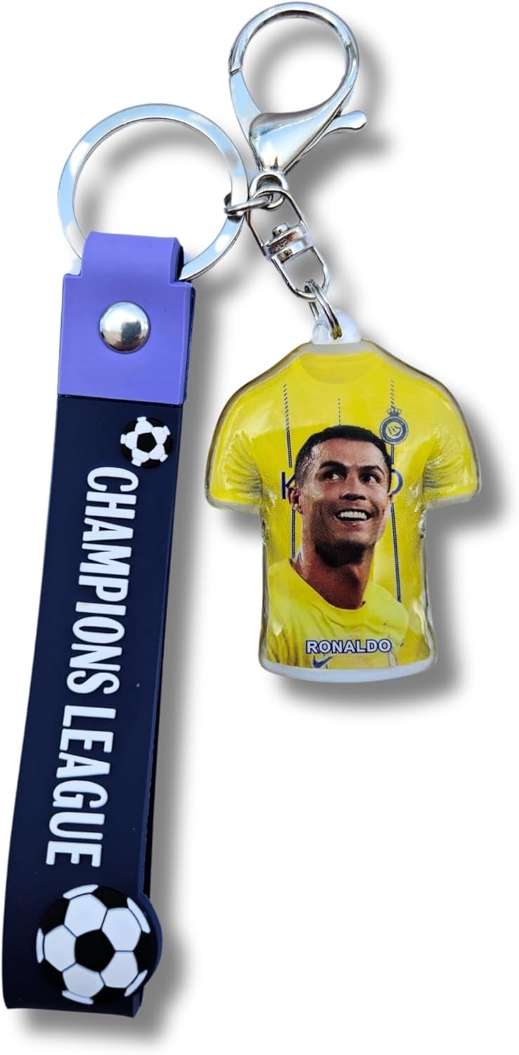 61Qcxb4N6L._AC_SL1500_ CR7 Yellow Football Keychain