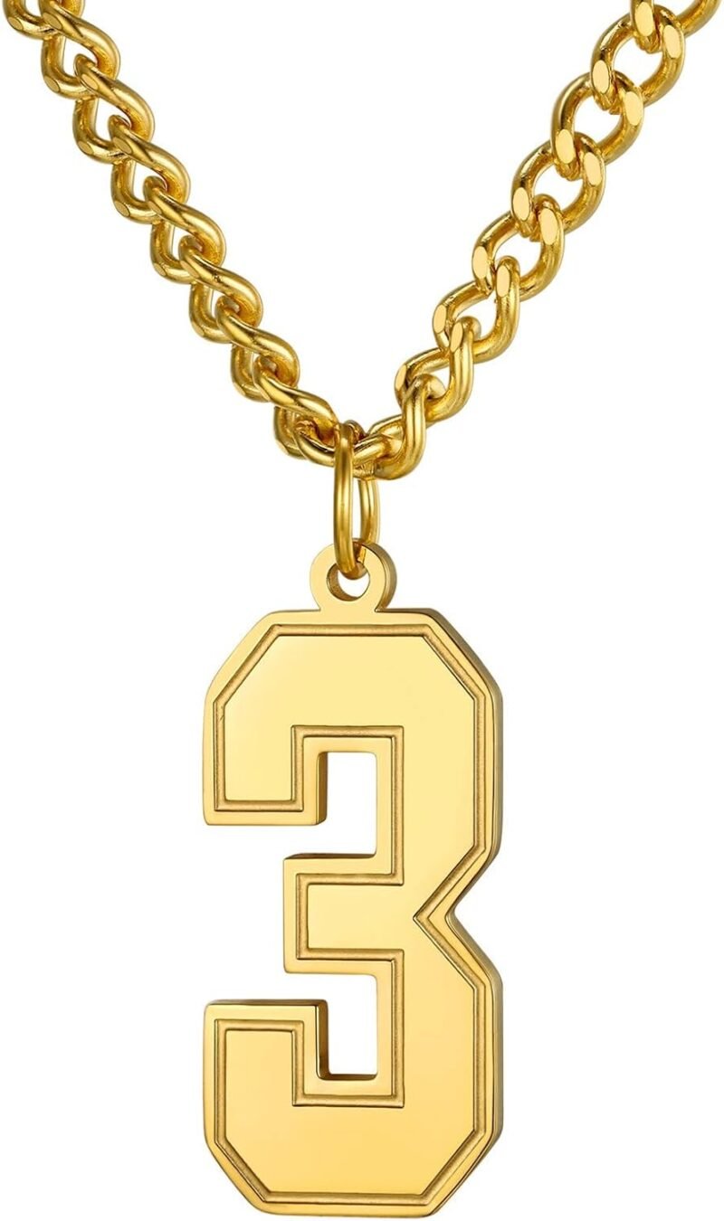 Custom Sport Jersey Number Necklace (All Genders)