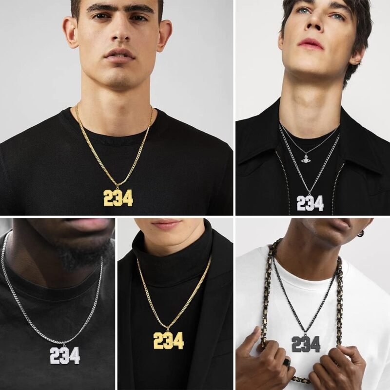 Custom Sport Jersey Number Necklace (All Genders)