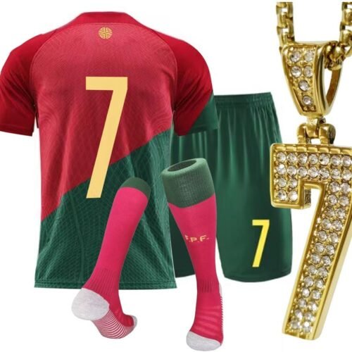 Boy’s #7 Soccer Jersey Set (w/ Socks & Necklace)