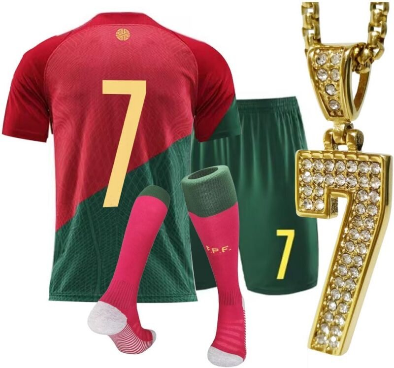 Boy’s #7 Soccer Jersey Set (w/ Socks & Necklace)