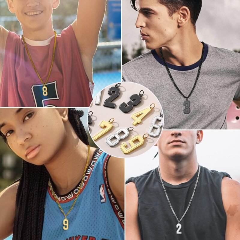 Custom Sport Jersey Number Necklace (All Genders)