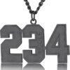 Custom Sport Jersey Number Necklace (All Genders)