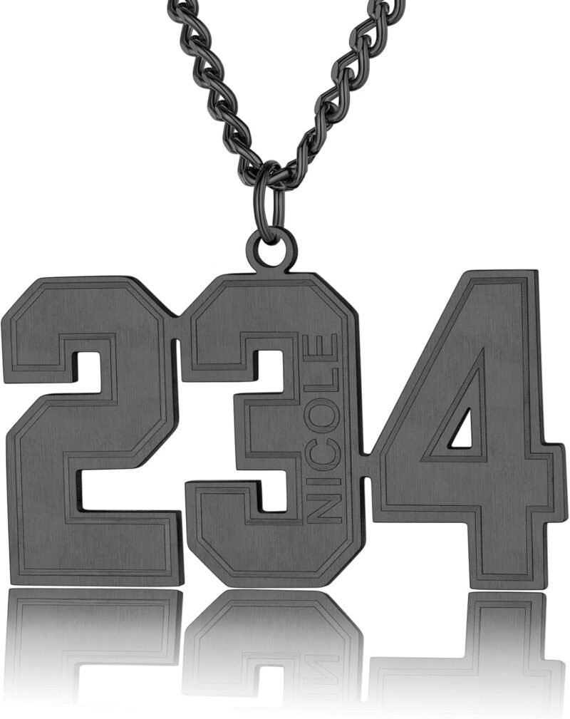 Custom Sport Jersey Number Necklace (All Genders)
