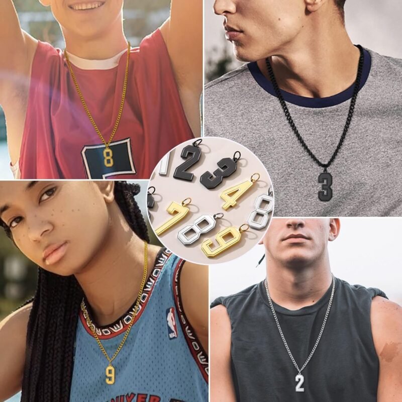 Custom Sport Jersey Number Necklace (All Genders)