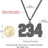 Custom Sport Jersey Number Necklace (All Genders)