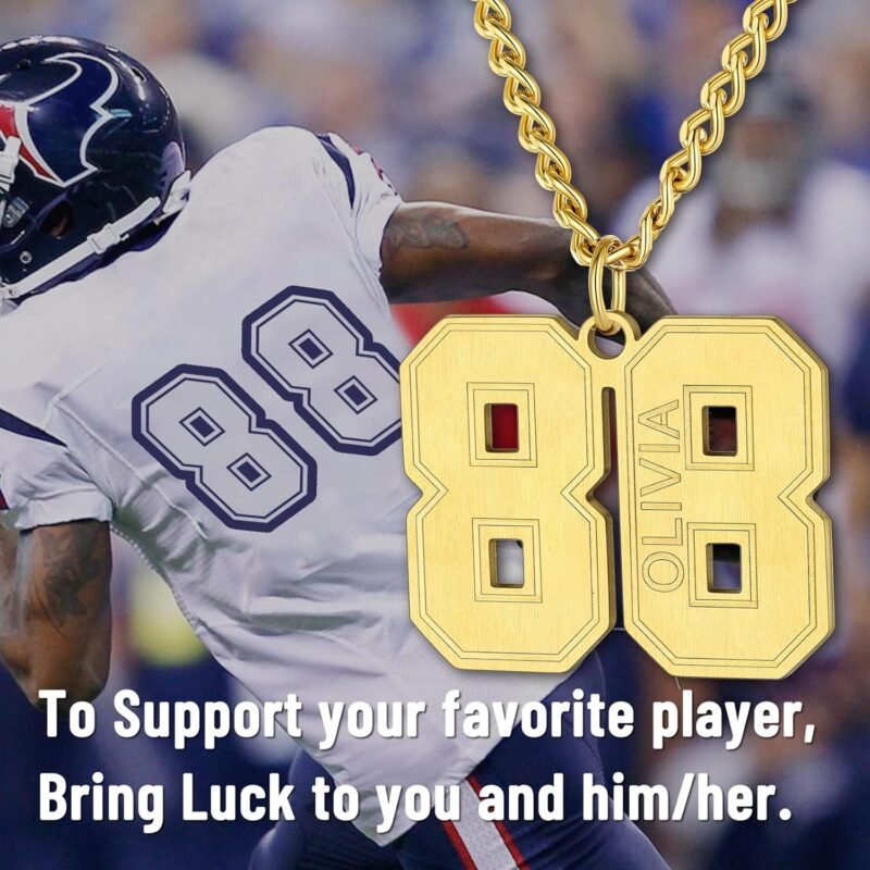 Custom Sport Jersey Number Necklace (All Genders)