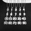 Black Stainless Steel Sports Number Necklace (00-99) for Men/Boy