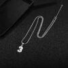 Black Stainless Steel Sports Number Necklace (00-99) for Men/Boy